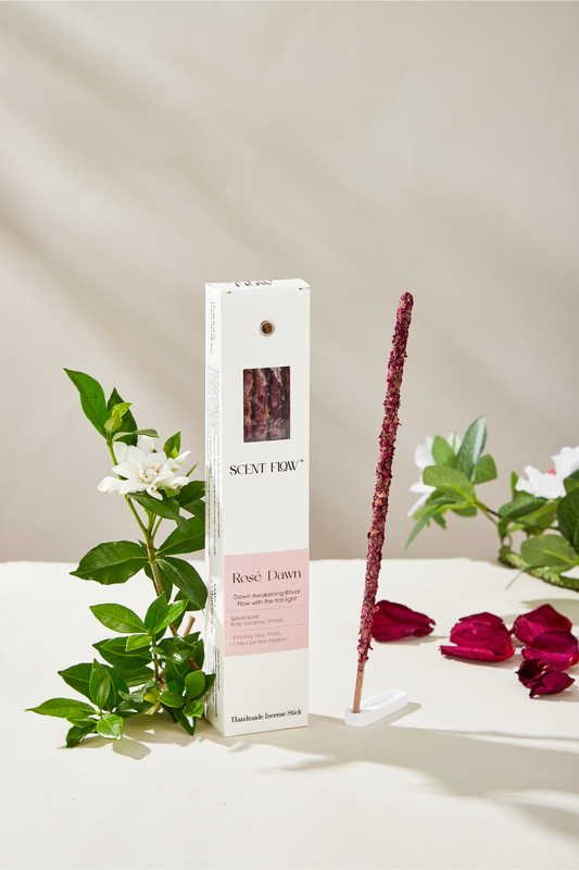 Thick rose incense sticks for meditation, yoga, and creating a mindful morning ritual